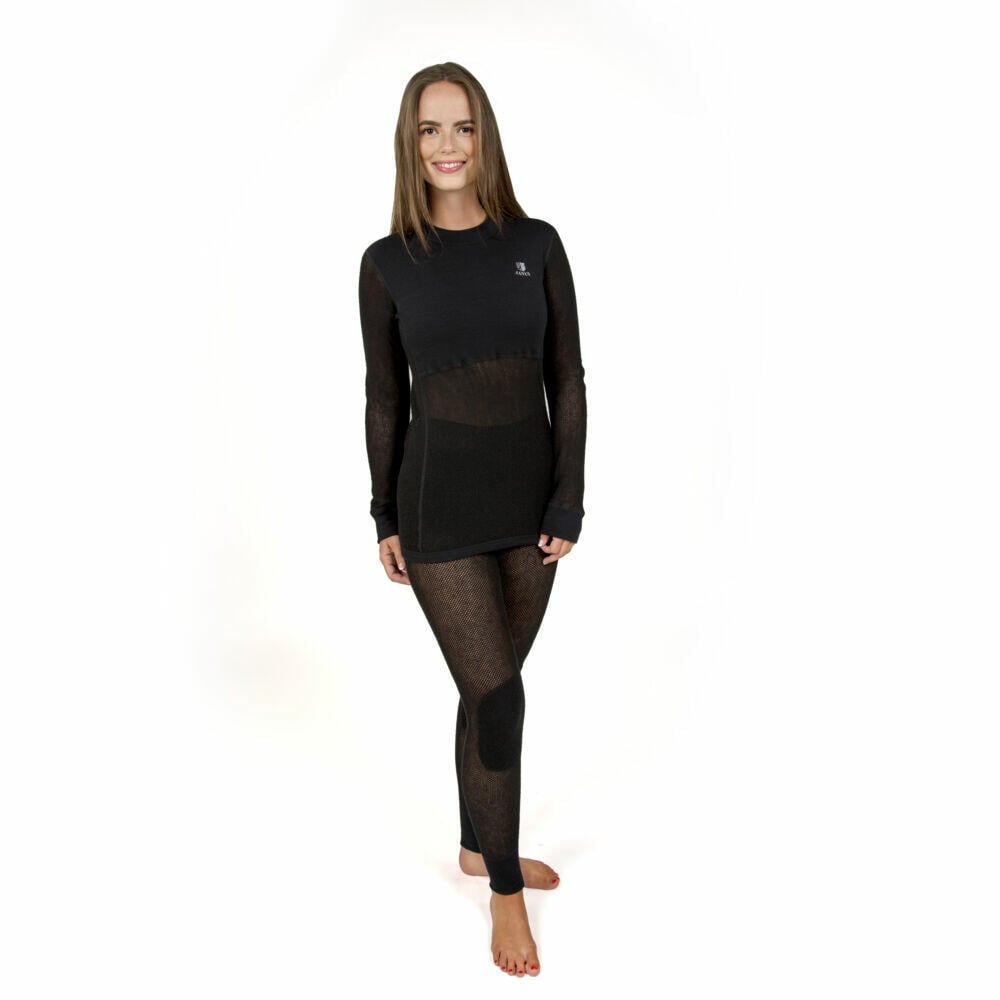 Janus Black Wool Mesh ullongs herre