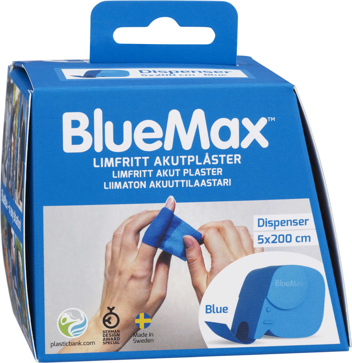 BlueMax limfritt plaster med dispenser