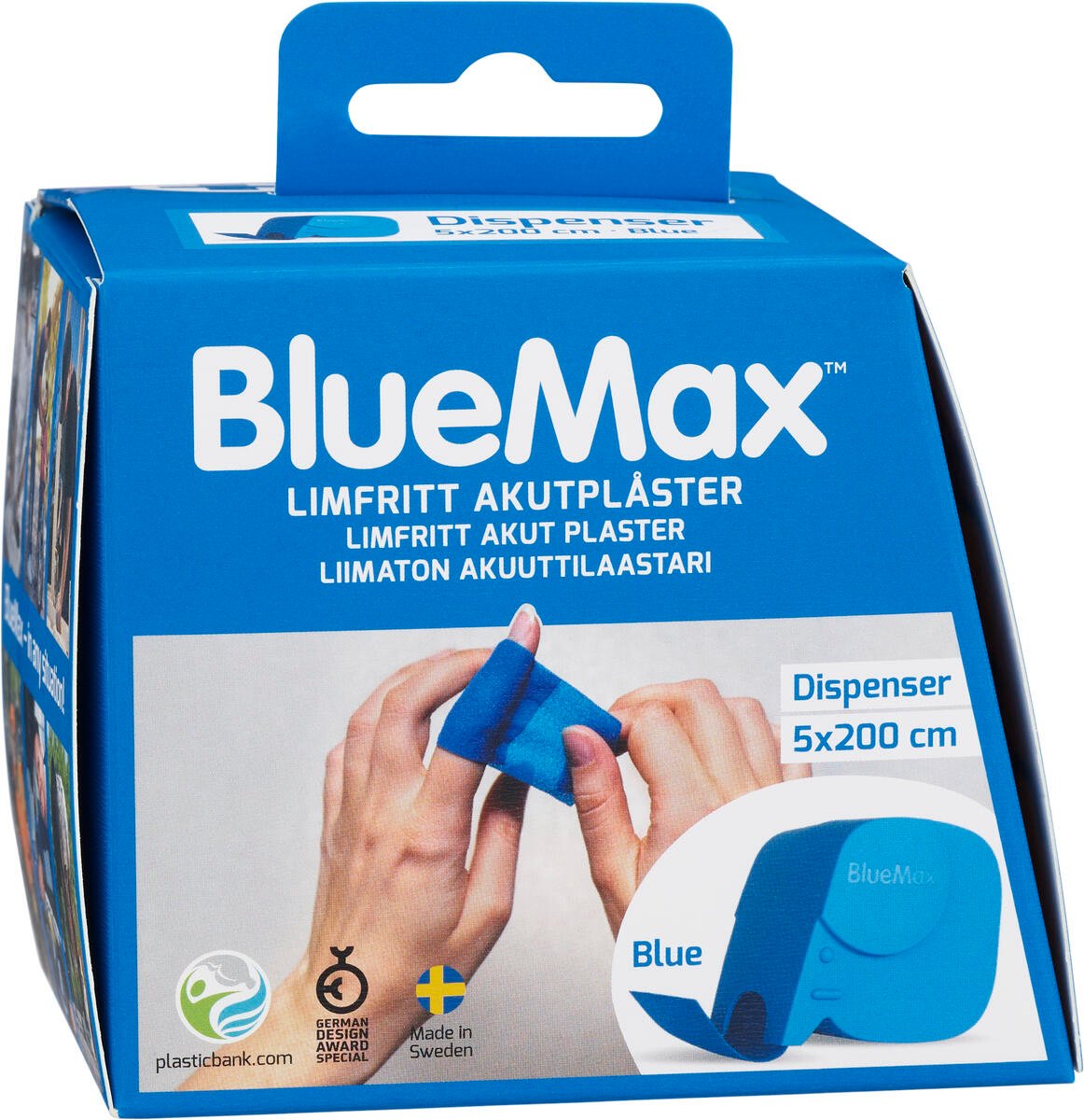 BlueMax limfritt plaster med dispenser