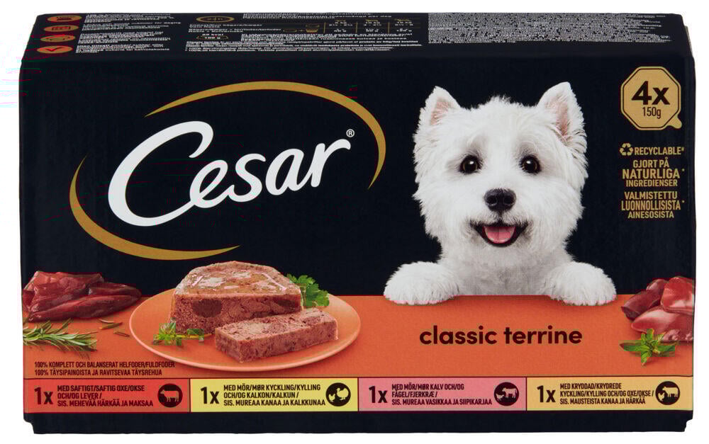 Cesar Classic Terrine 4pk 600g