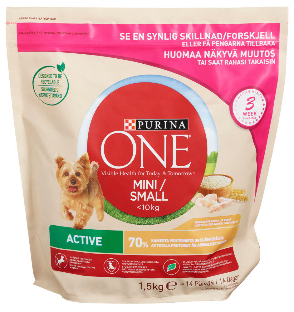 Purina One Small Dog Active 1,5kg