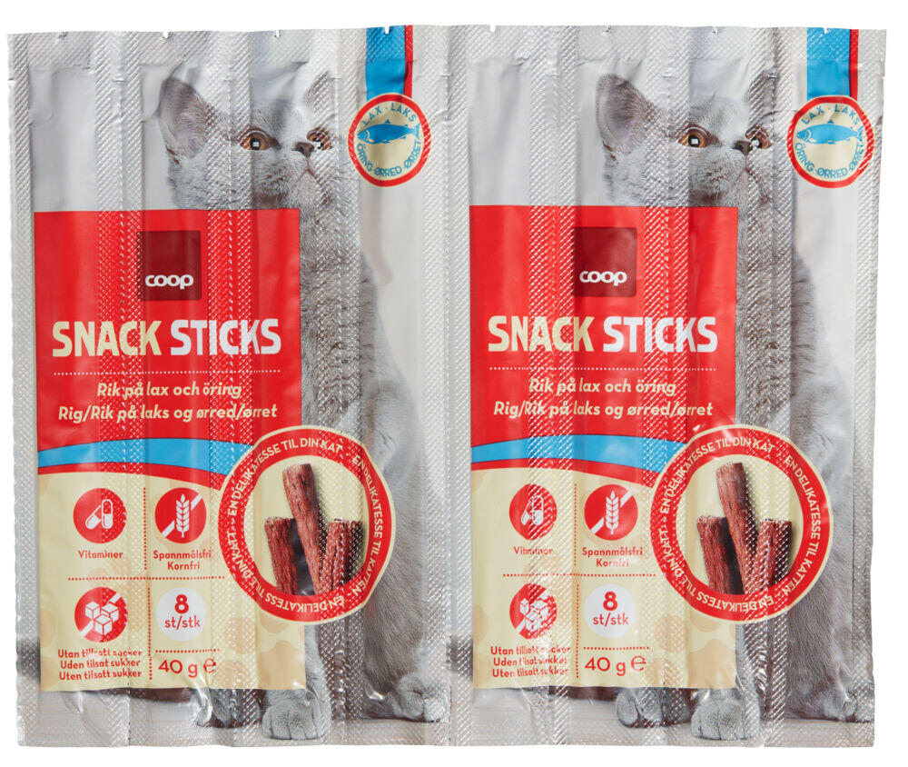 Coop Katt Snack Sticks Laks 40g