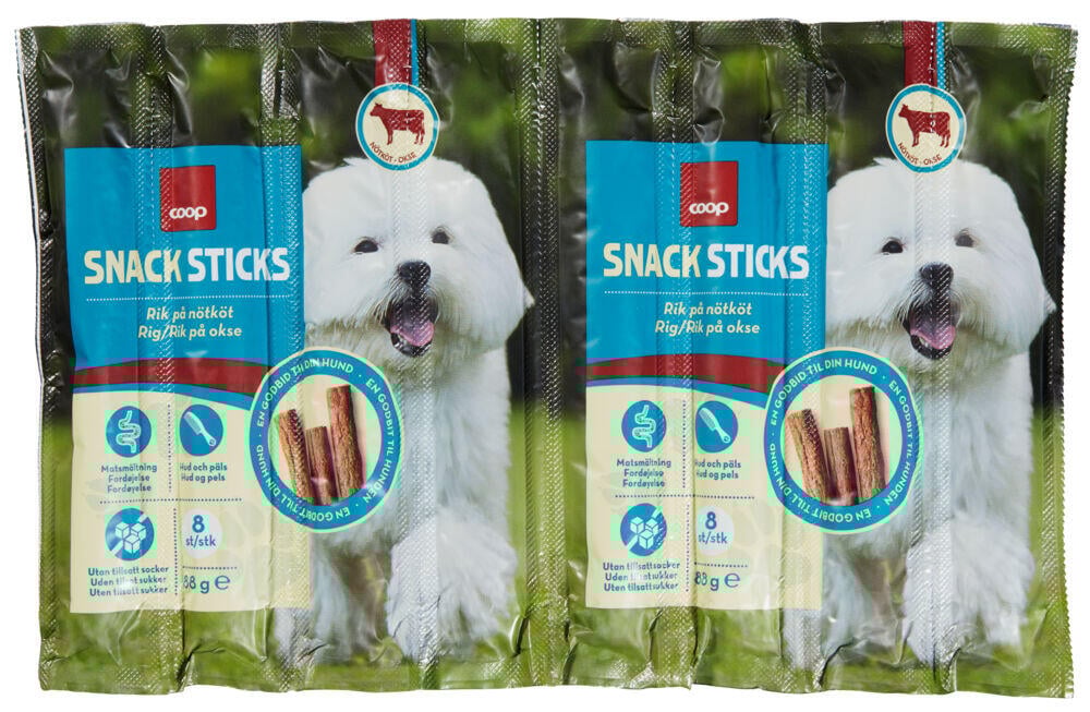 Coop Hund Snack Sticks Biff 88g