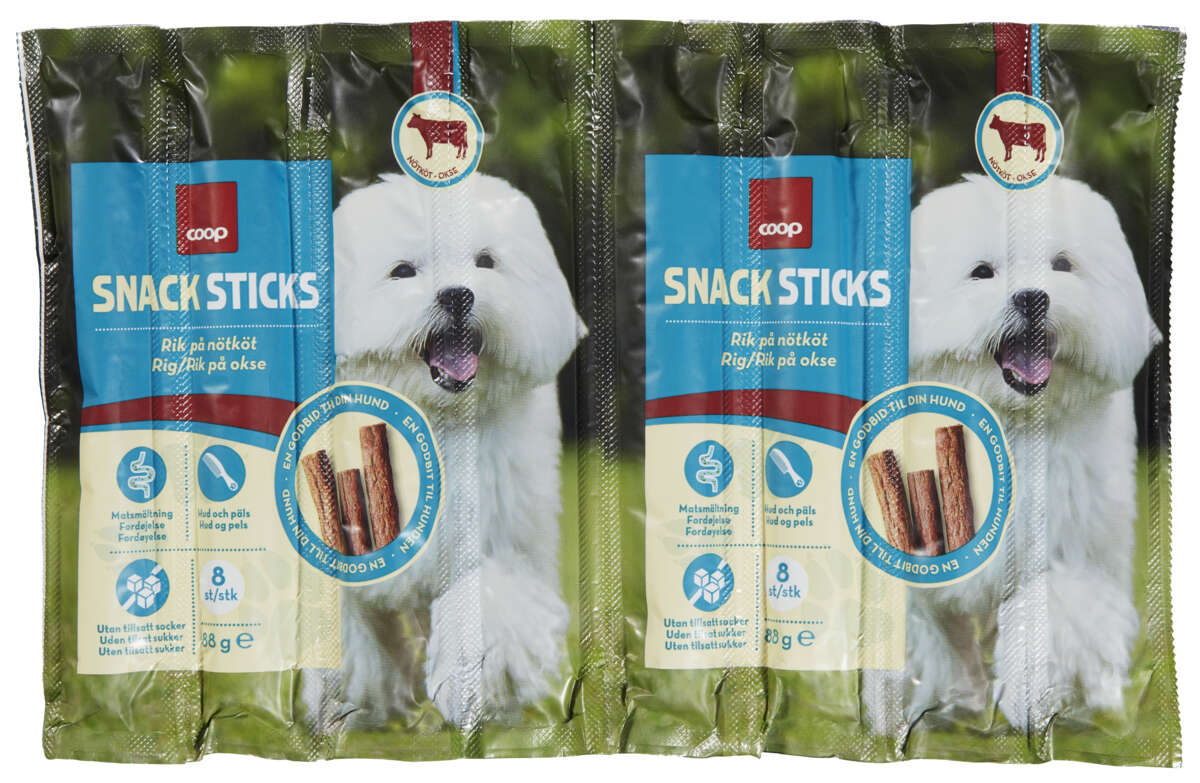 Coop Hund Snack Sticks Biff 88g