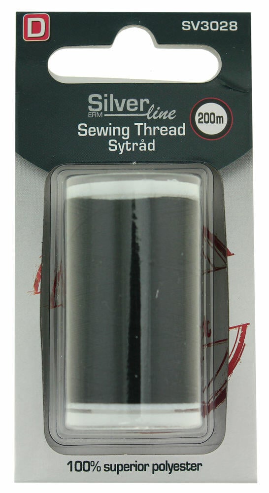Silverline sytråd svart