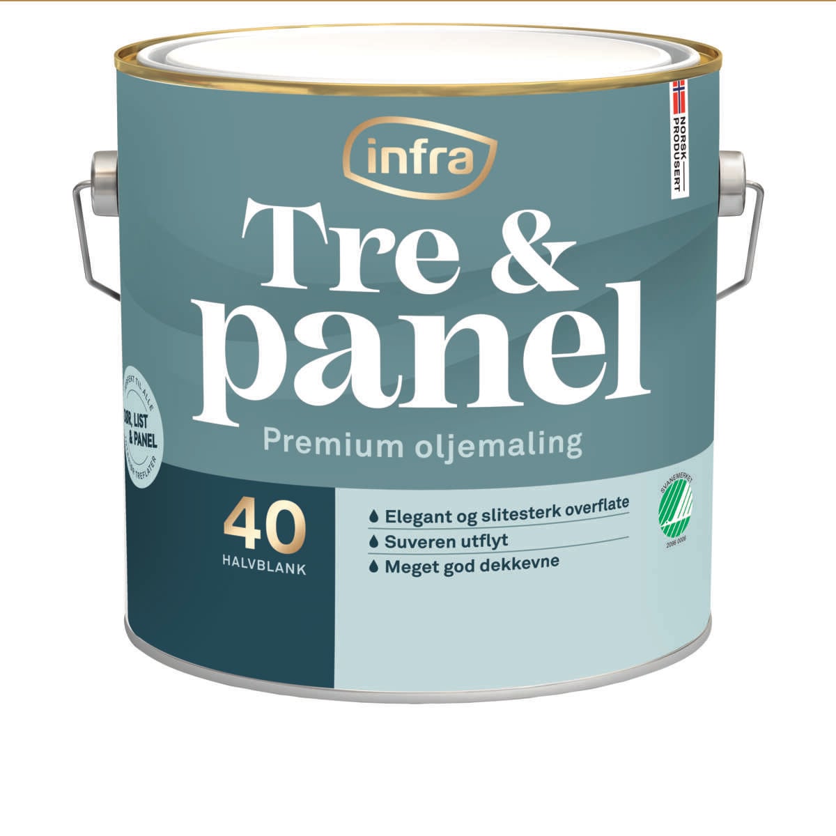 Infra Tre&Panel 40/halvblank interiørmaling