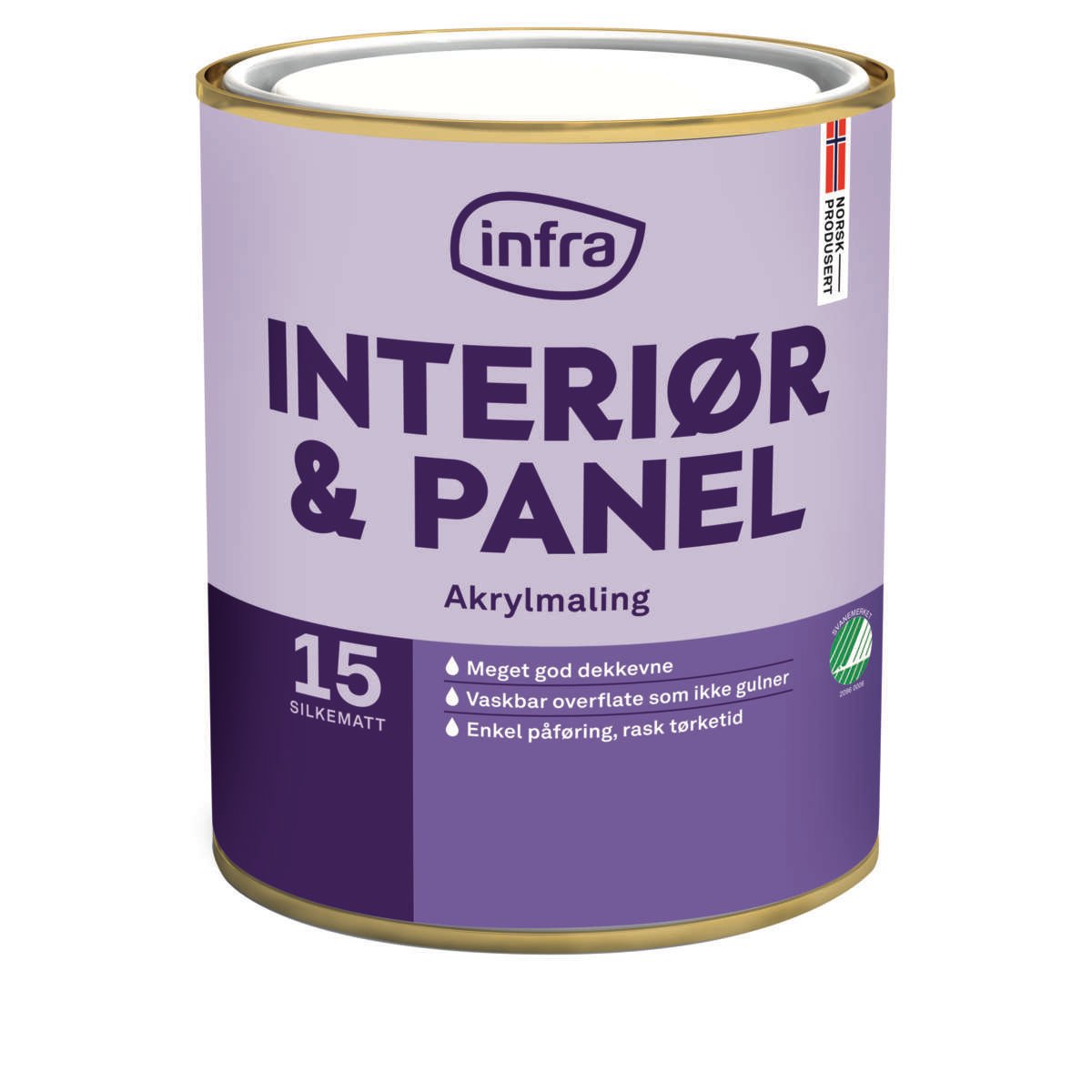 Infra Tre&Panel 15/silkematt interiørmaling