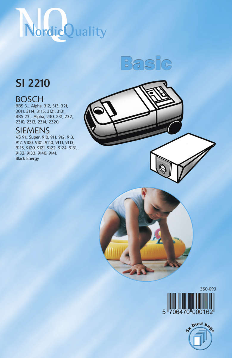 NQ SI 2210 støvsugerposer