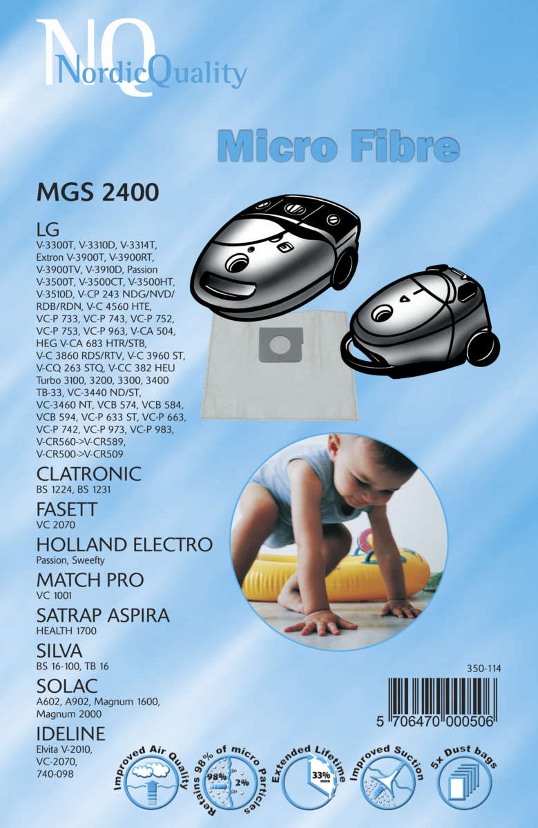 NQ MGS 2400 støvsugerposer