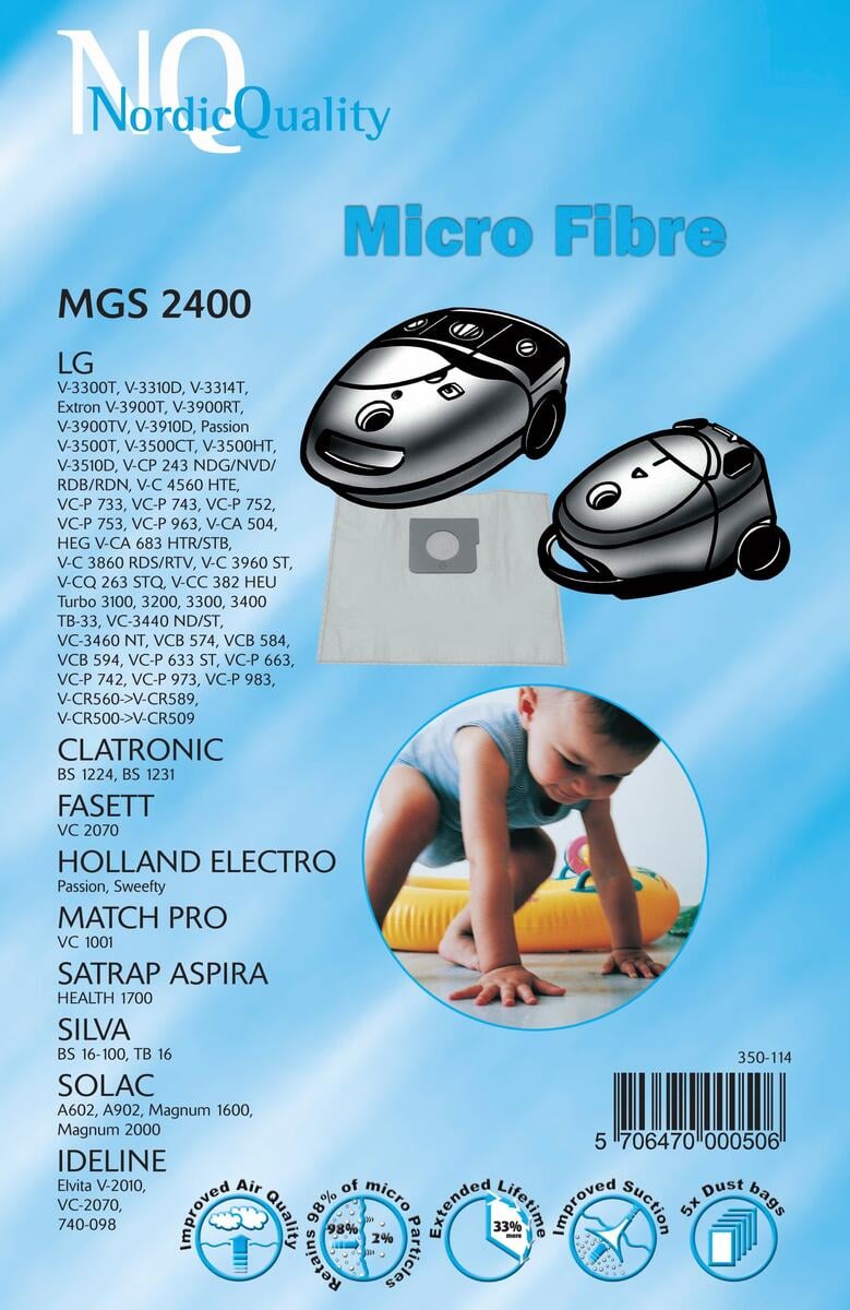 NQ MGS 2400 støvsugerposer