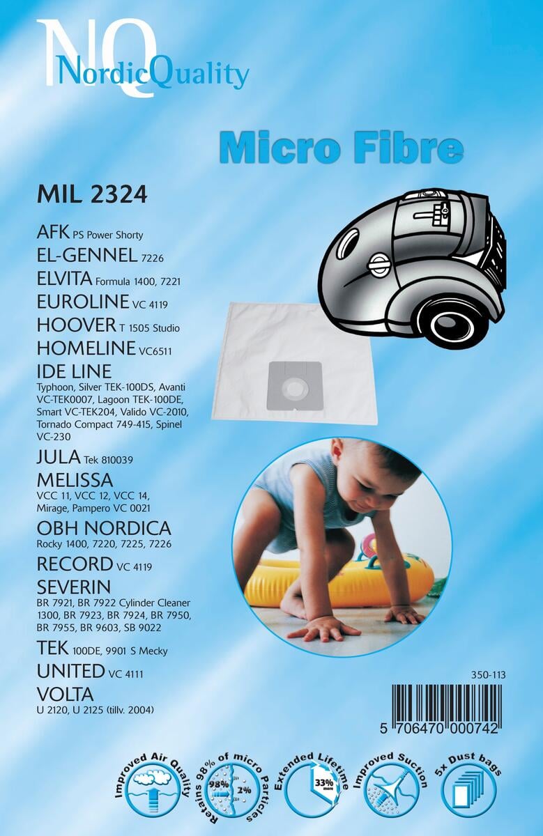 NQ MIL 2324 støvsugerposer