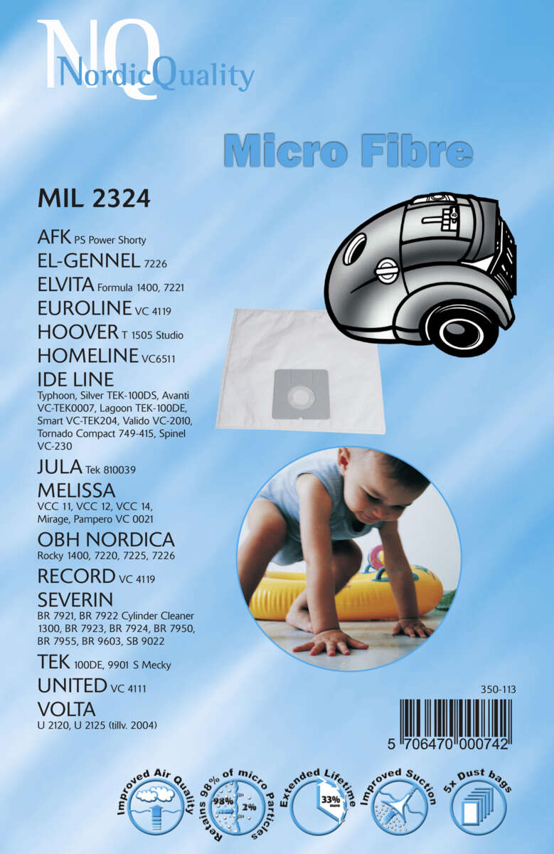 NQ MIL 2324 støvsugerposer