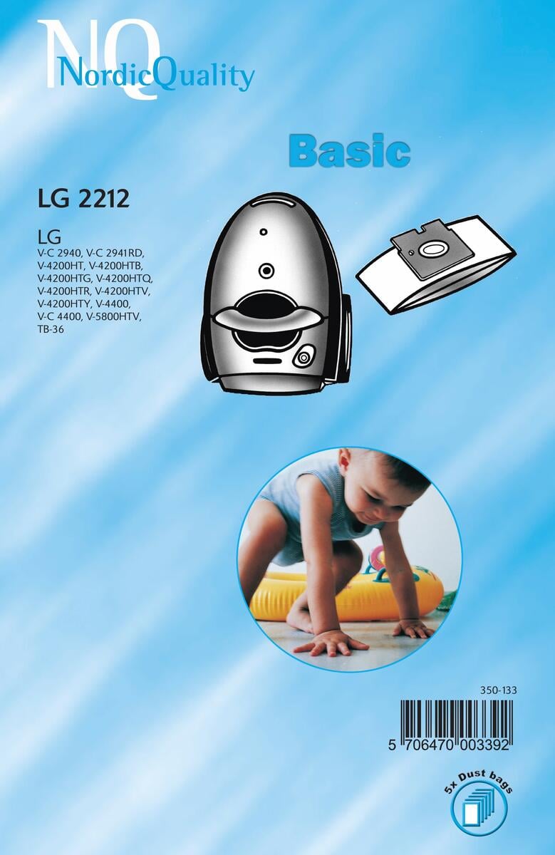 NQ LG 2212 støvsugerposer