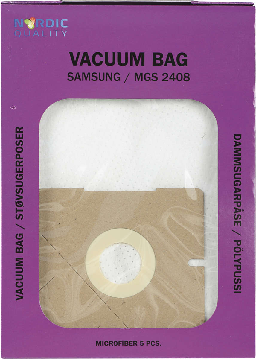 Nordic Quality Vac MGS 2408 Støvsugerposer, 5 stk.