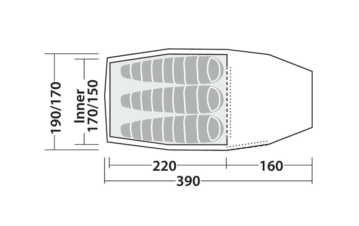 Robens Pioneer 3EX tunneltelt 2022