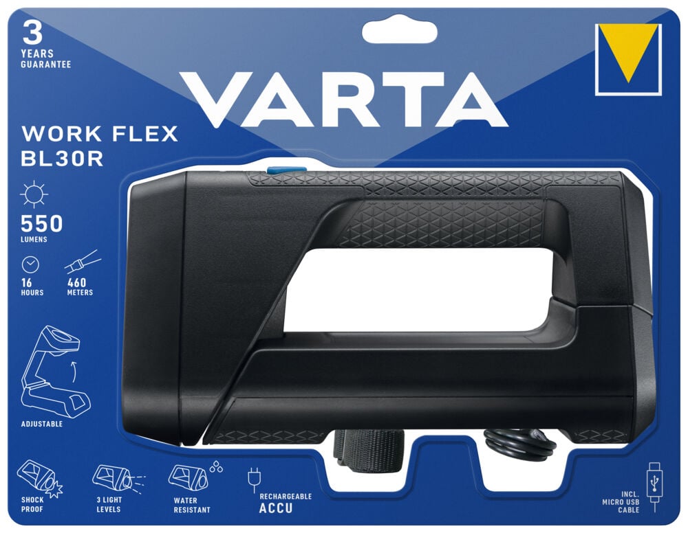 VARTA Work Flex BL30R oppladbar lykt