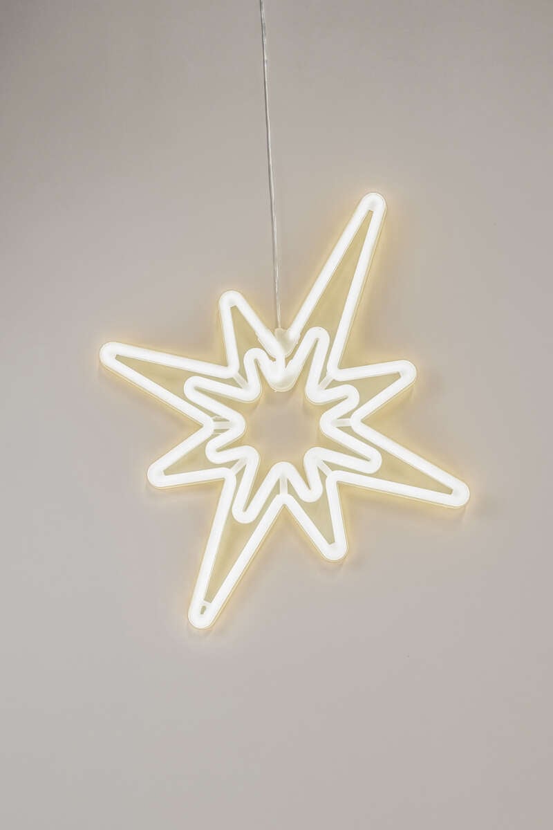 Blinke neonlight stjerne