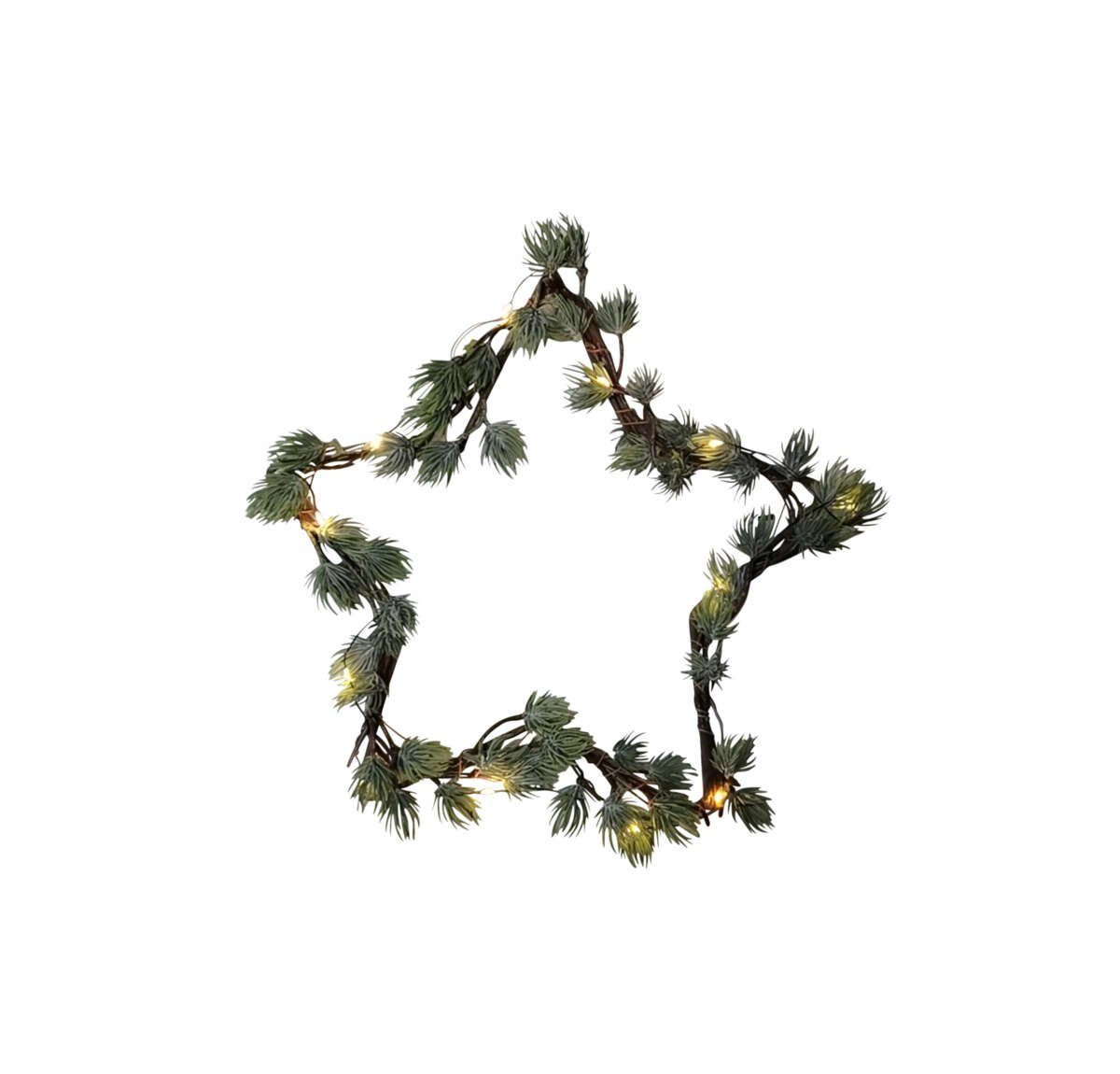 Louie dekorstjerne med lys