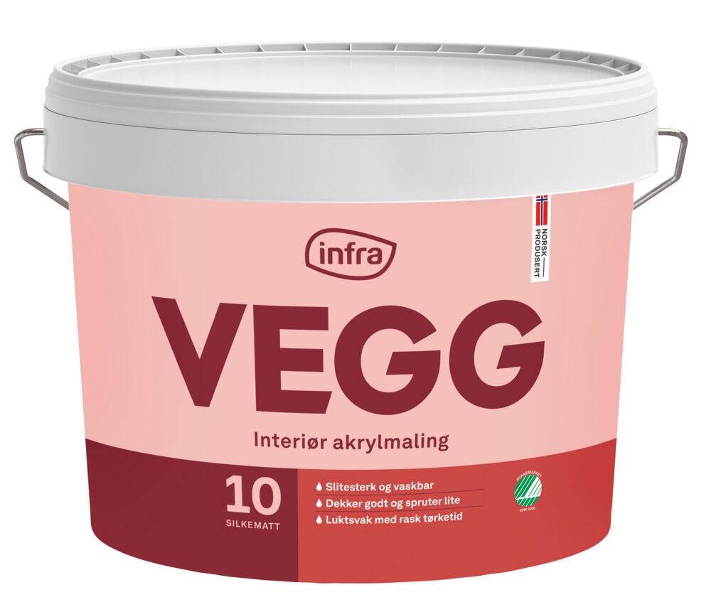 Infra Vegg 10/silkematt interiørmaling