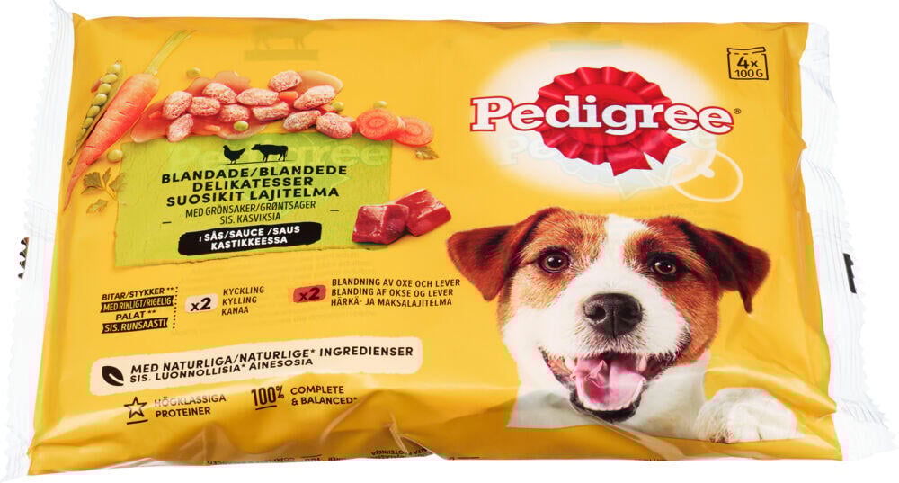Pedigree Pouch Beef 100g 4pk