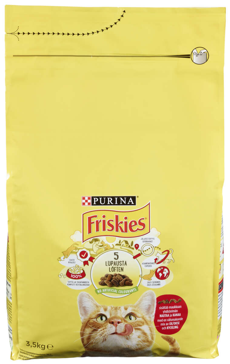 Purina Friskies Okse/Kylling/Lever 3,5kg