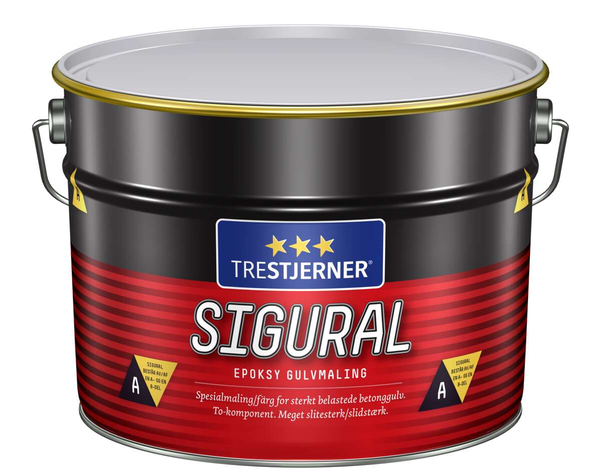 TreStjerner Sigural epoxy del A gulvmaling