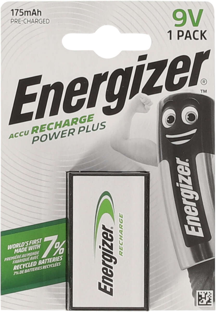 Energizer® Power Plus 9V oppladbart batteri