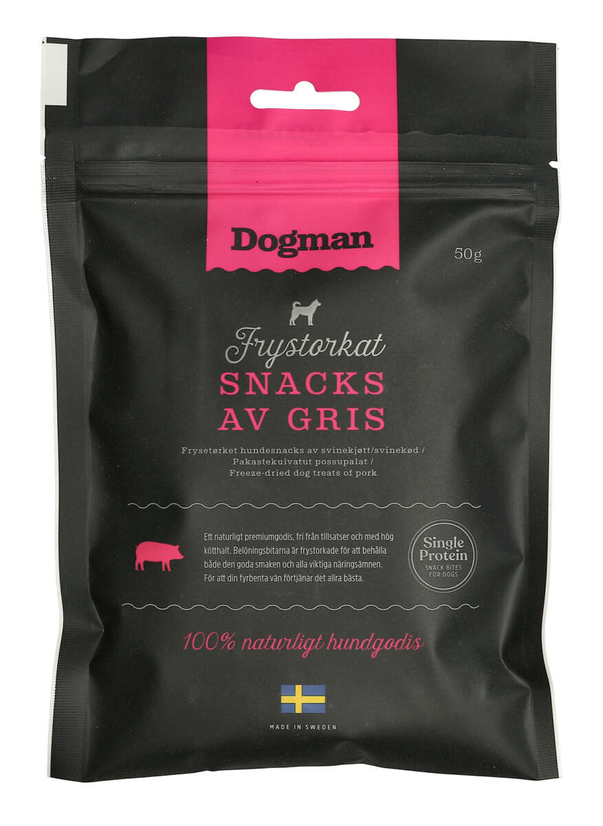 Dogman Frysetørket Snack av Gris 50g