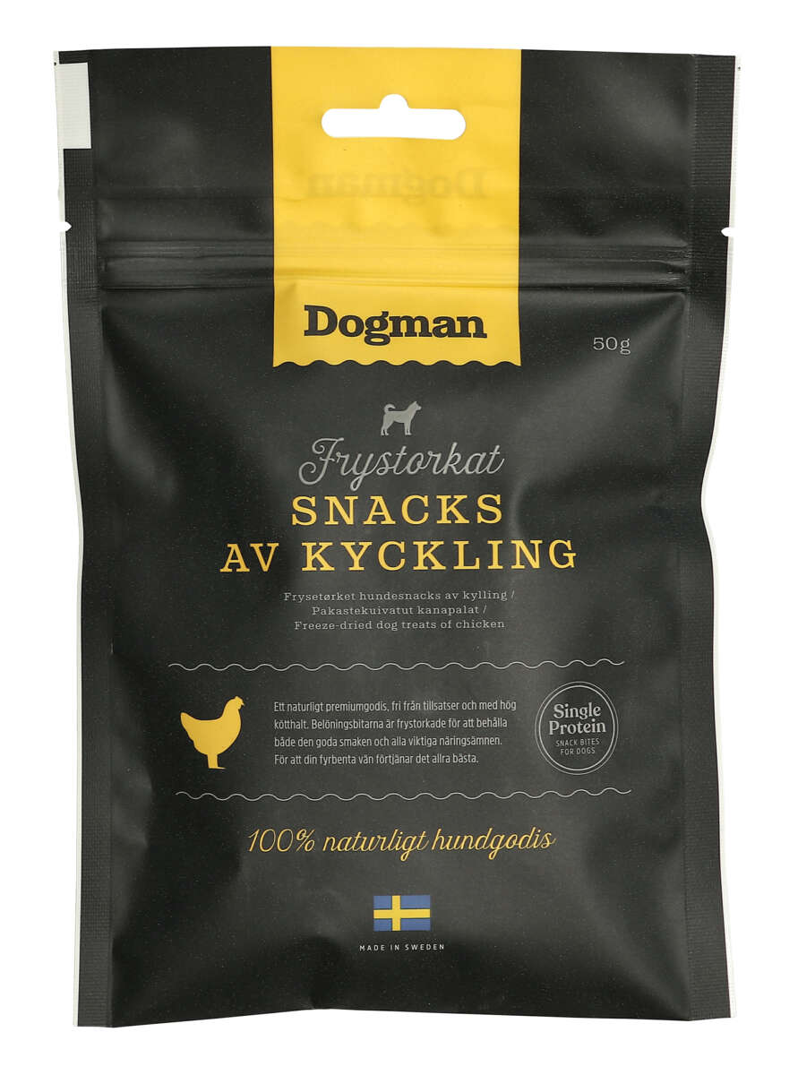 Dogman Frysetørket Snacks av Kylling 50g