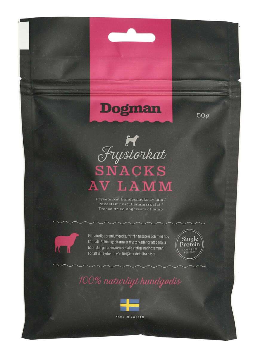 Dogman Frysetørket Snacks av Lam 50g