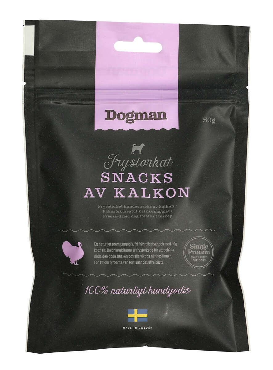 Dogman Frysetørket Snacks av Kalkun 50g