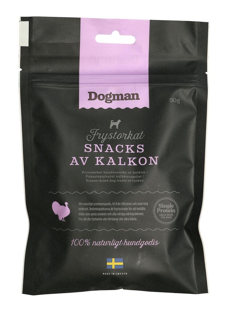 Dogman Frysetørket Snacks av Kalkun 50g