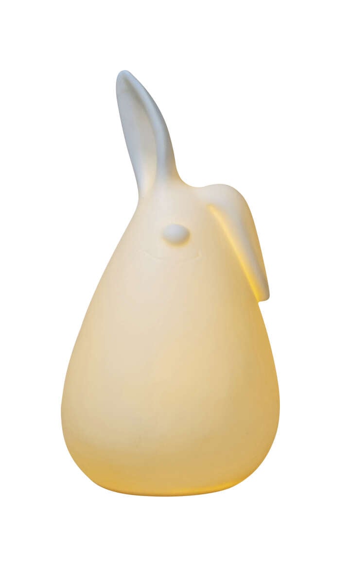 Porselsenskanin med LEDlys