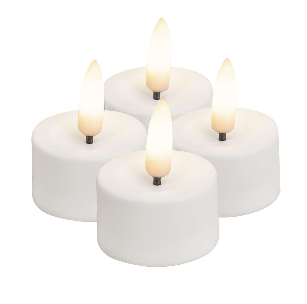 Lun LED telys høye 4-pk