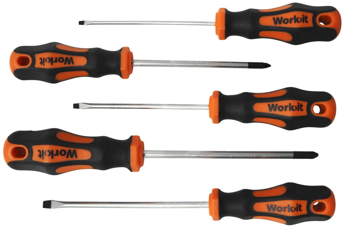 Work>it Skrutrekkersett kombi 5 deler
