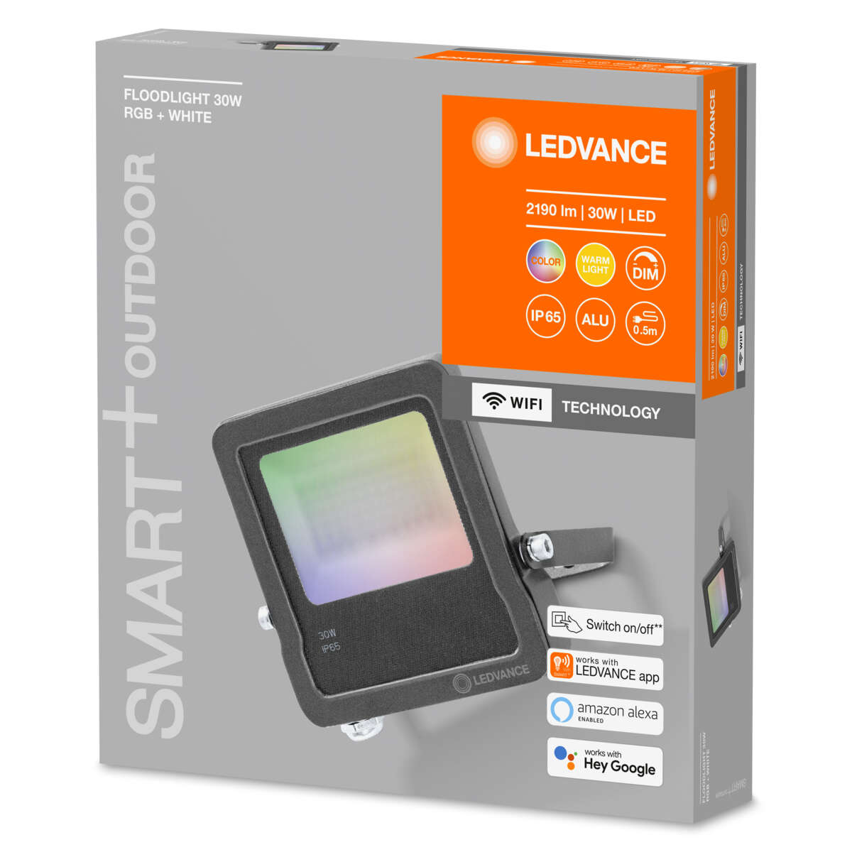 Ledvance Smart+ WiFi utendørs lyskaster 30W