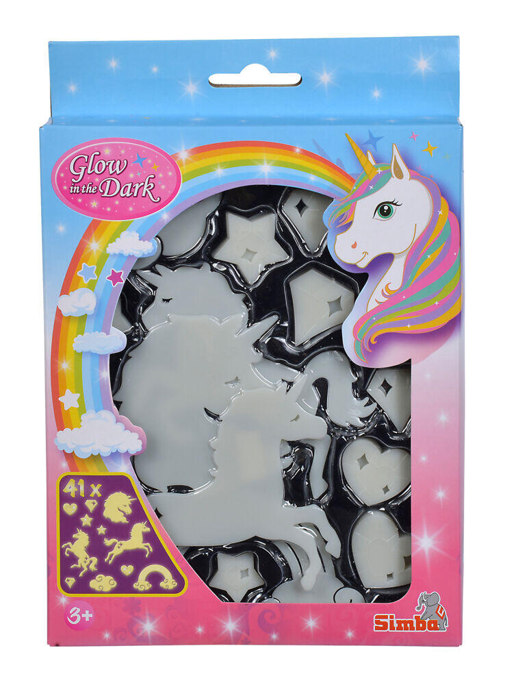 Selvlysende vegg/takdekor med enhjørning