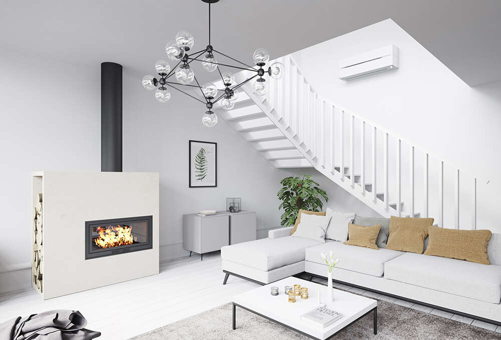 Mitsubishi Kaiteki 8700 varmepumpe, ferdig montert