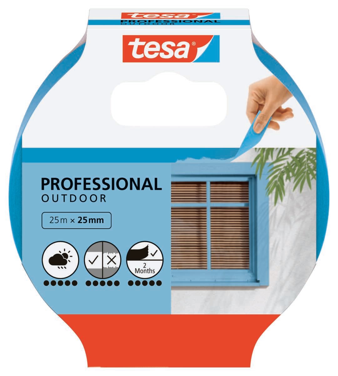 Tesa Malertape Professional Outdoor Blå