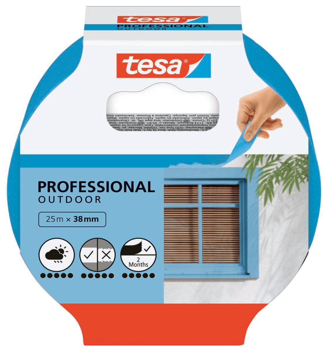 Tesa Malertape Professional Outdoor Blå