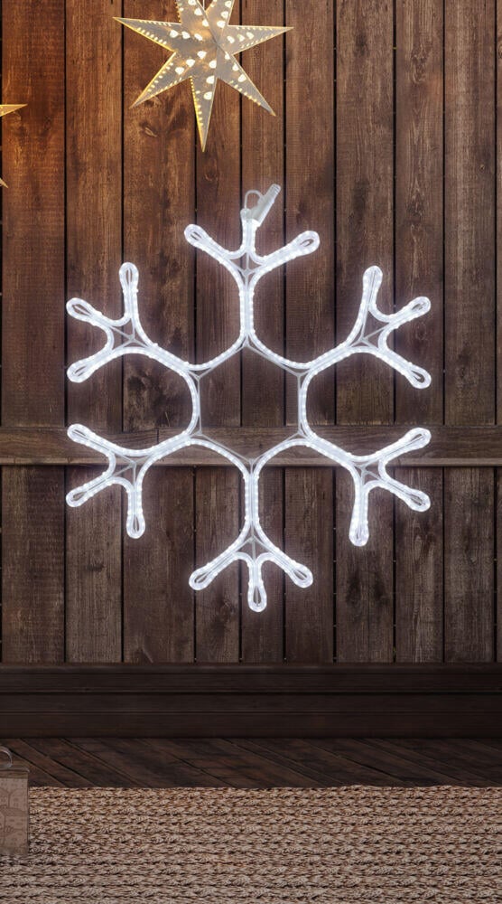 Snøfnugg med neon LEDlys IP44