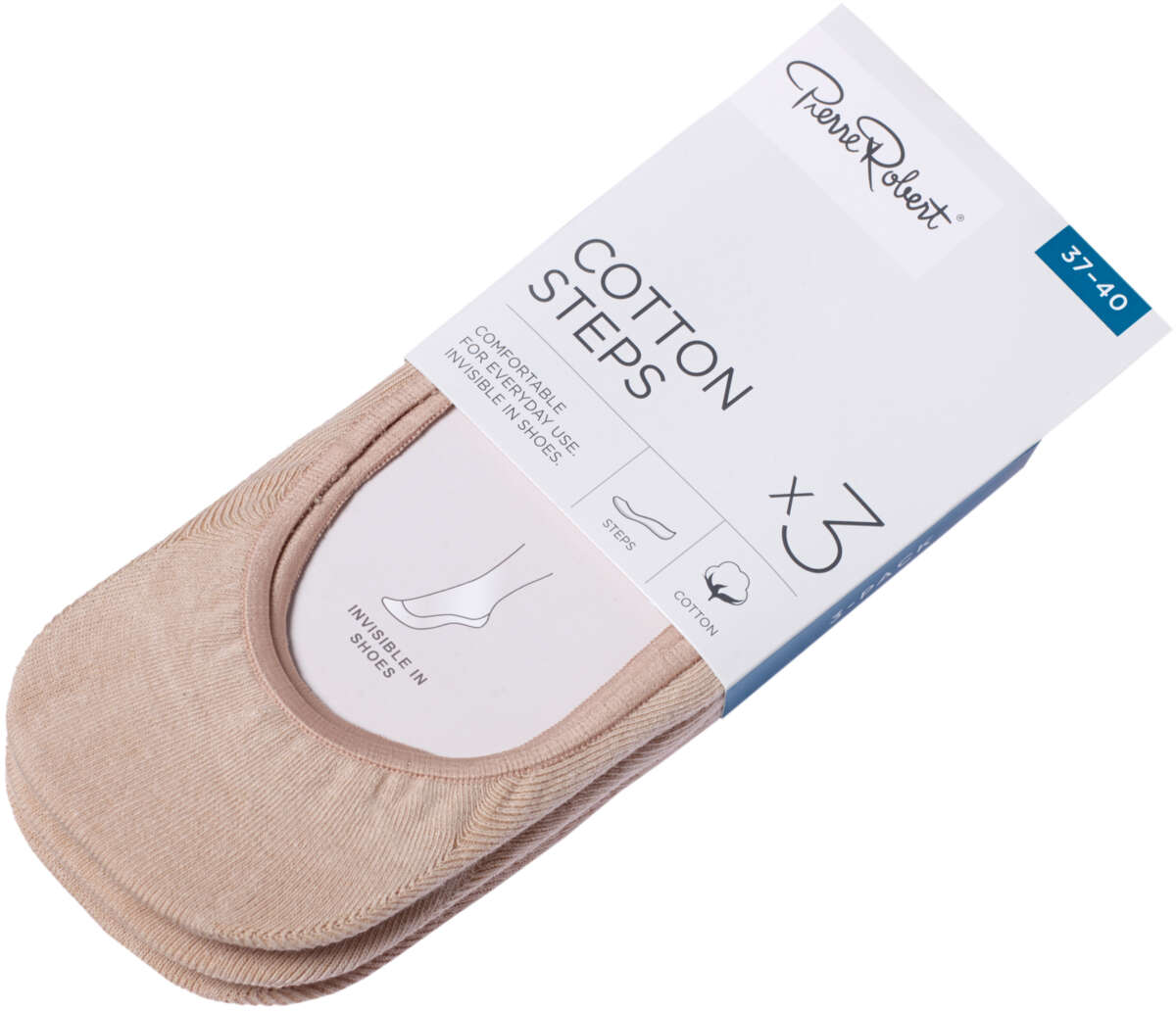 Pierre Robert 3-pk steps sokker dame