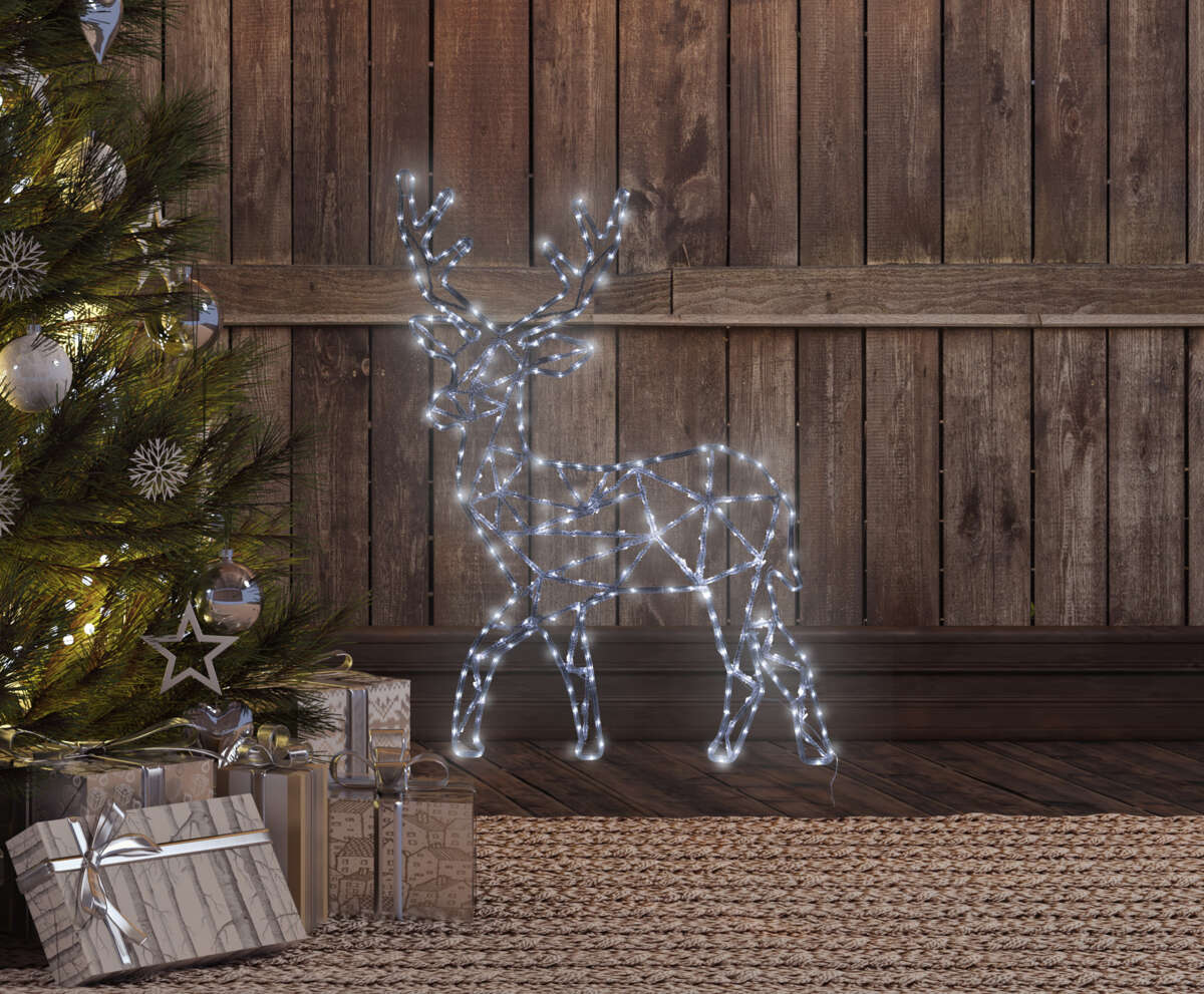 Roplight reinsdyr med stativ