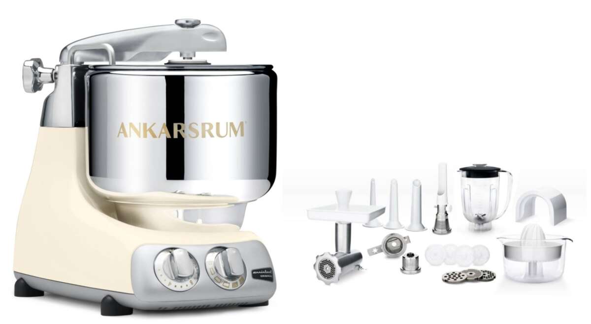 Ankarsrum® Assistent Original 6230 krem med stor tilbehørspakke