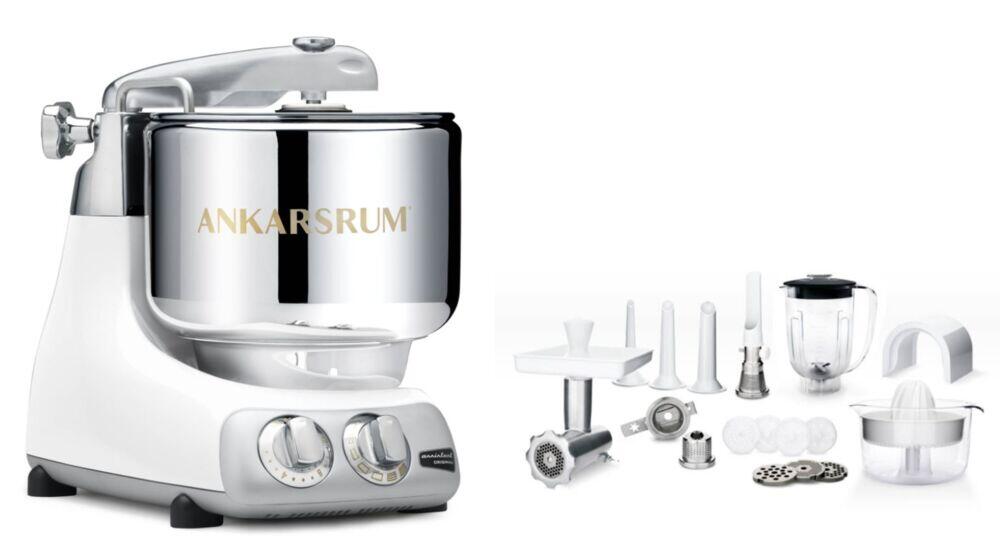 Ankarsrum® Assistent Original 6230 hvit med stor tilbehørspakke