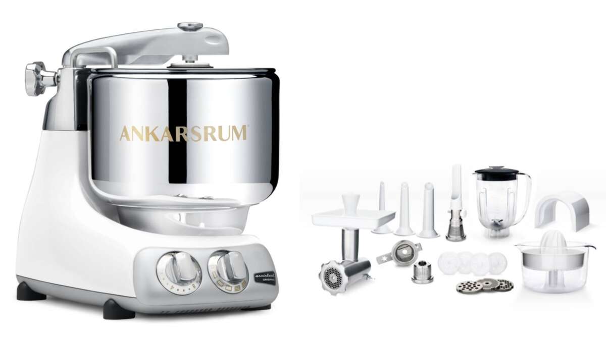 Ankarsrum® Assistent Original 6230 hvit med stor tilbehørspakke