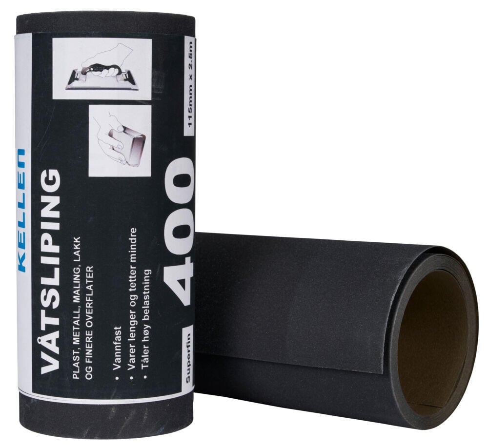 Slipepapir våtslip 115 mm x 2,5 m