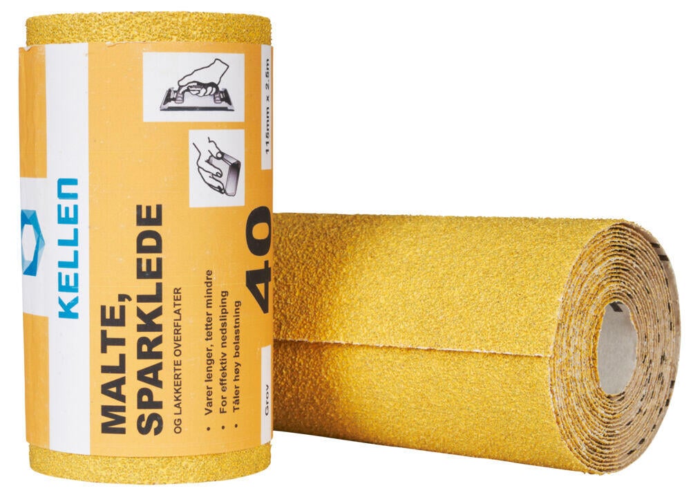 Slipepapir M/S/L 115 mm x 2,5 m