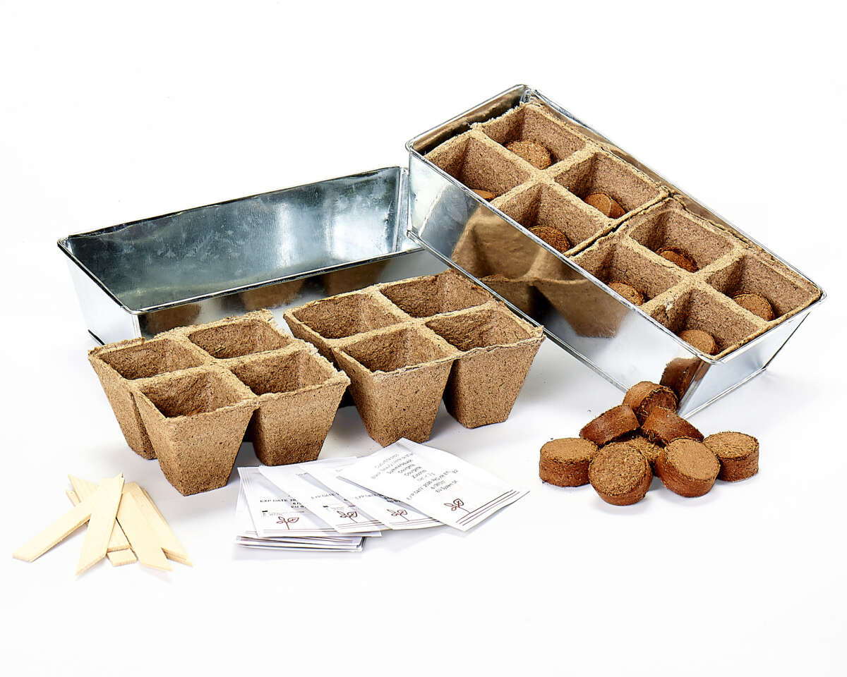 Odle dyrkesett med urter og grønnsaker