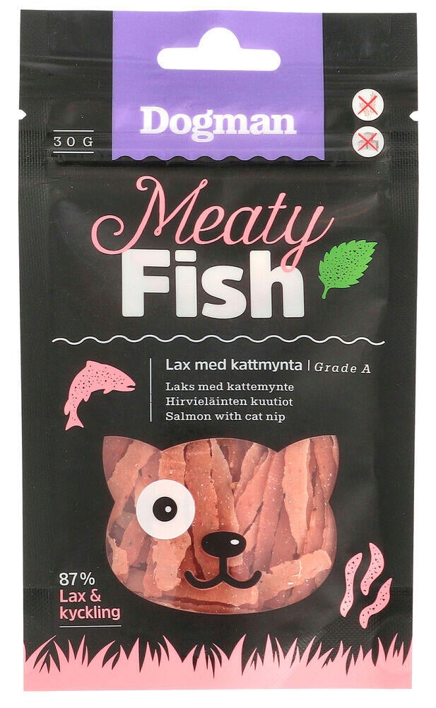 Dogman Meaty Fish Laks med Kattemynte 30g